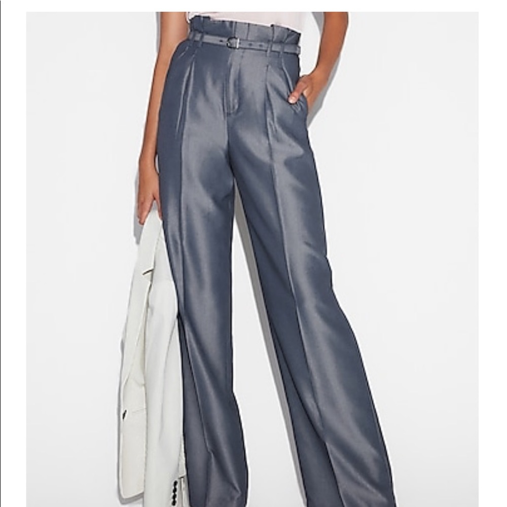 EXPRESS NWT high waisted belted wide dress pants